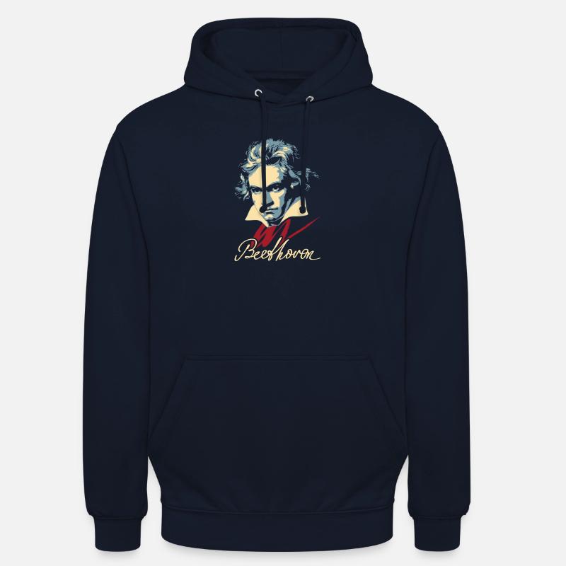 Beethoven (mørk) - Unisex-hettegenser - marine