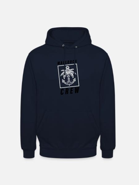 Mallorca Crew Palme Anker - Unisex Hoodie - Navy