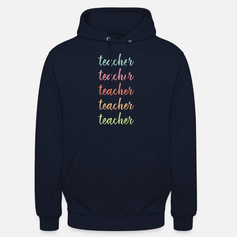 Enseignant Enseignant Enseignant - Sweat-shirt à capuche unisexe - marine