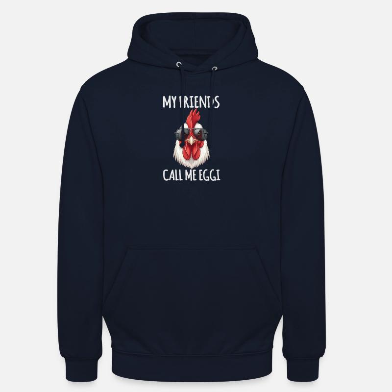 Poulet Eggi Poulet - Sweat-shirt à capuche unisexe - marine