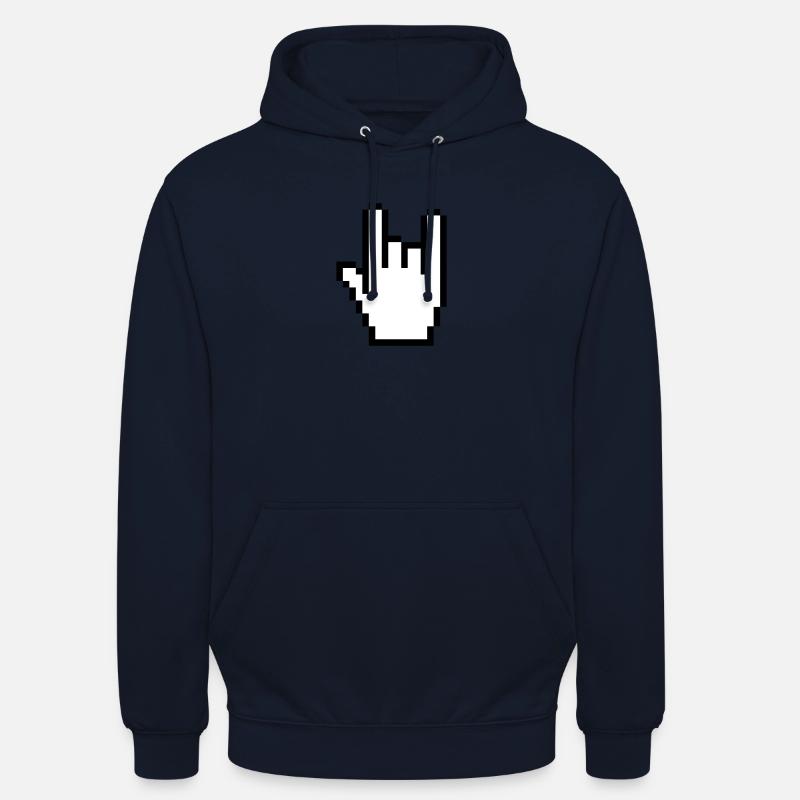 Signe de main curseur - Sweat-shirt à capuche unisexe - marine