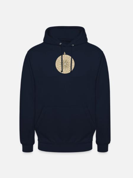 The Bitcoin Compass - Unisex Hoodie - navy