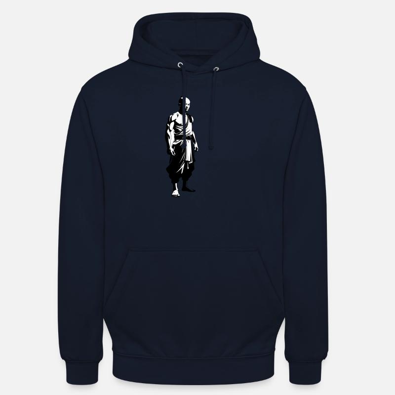 Moine Shaolin - Arts Martiaux Sticker - Sweat-shirt à capuche unisexe - marine
