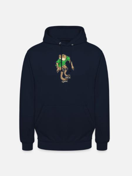 Frog Skater Skateboard - Unisex Hoodie - navy