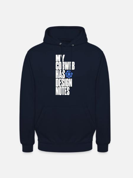 Spinnennetz – My Cobweb Has Design Notes - Unisex Hoodie - Navy