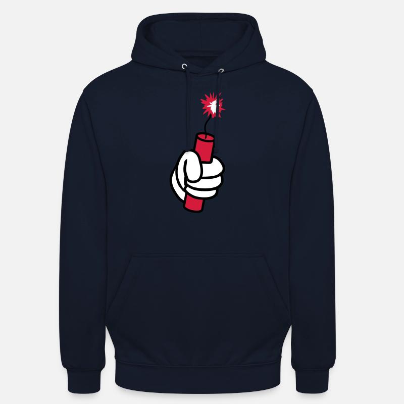 hand held tnt dynamite explode ex Unisex Hoodie