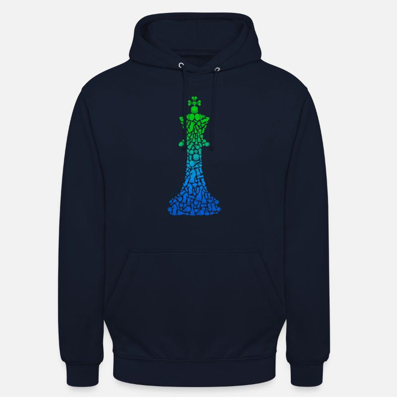 Pièces d’échecs Jeu d’échecs Joueur d’échecs Échecs - Sweat-shirt à capuche unisexe - marine