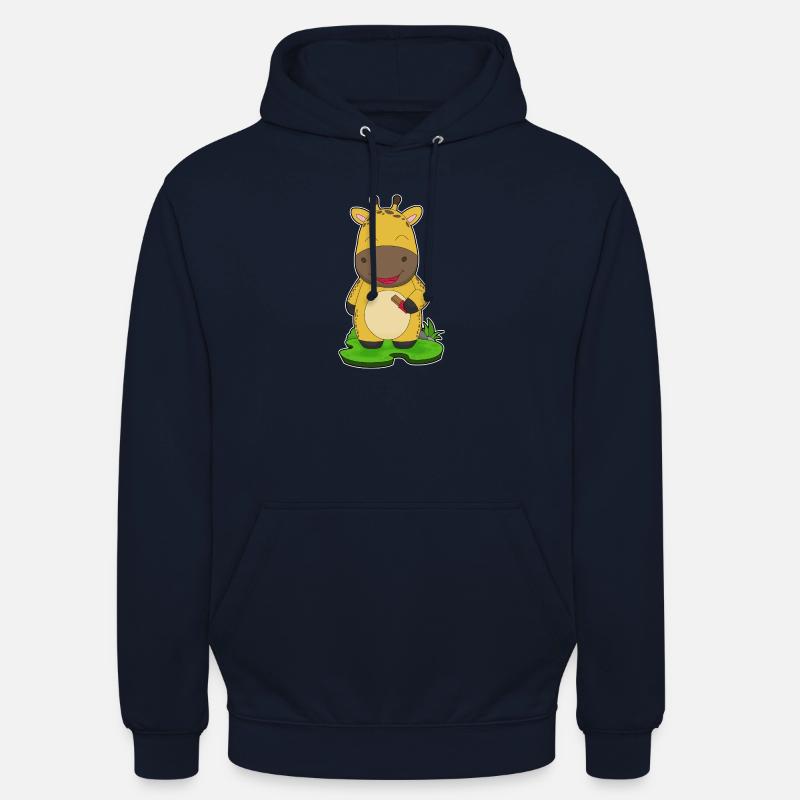 Barre de chocolat Girafe - Sweat-shirt à capuche unisexe - marine