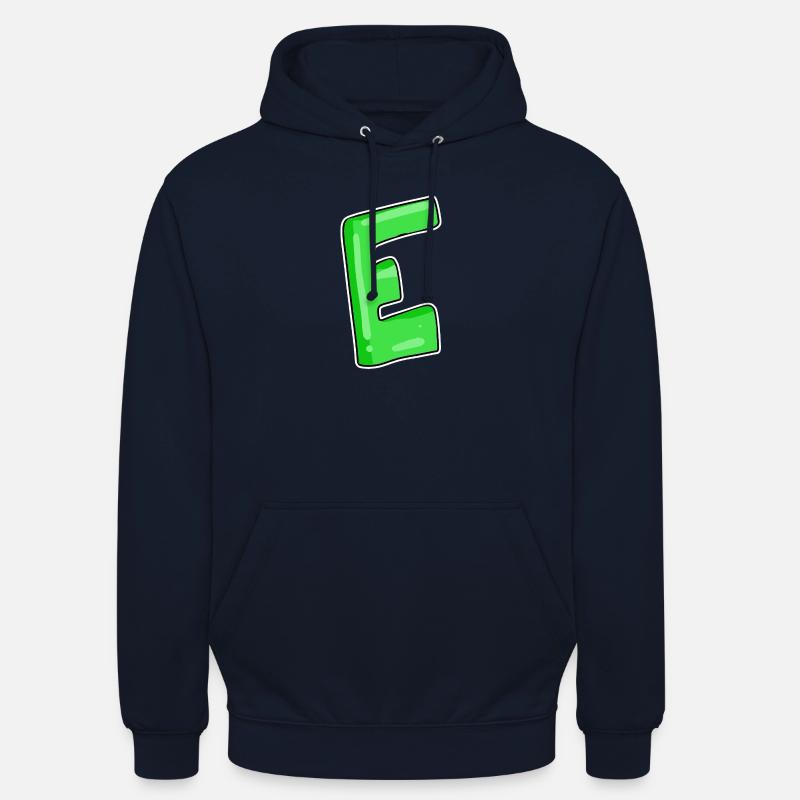 Buchstabe E Anfangsbuchstabe - Unisex Hoodie - Navy