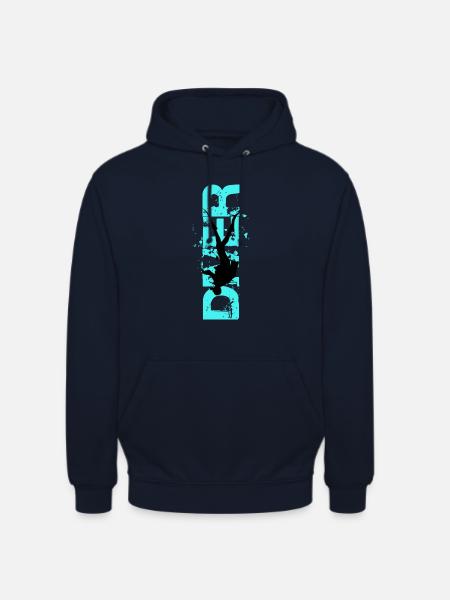 Scuba Diving Diver Silhouette Dive - Unisex Hoodie - Navy