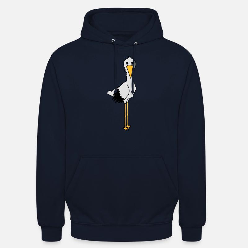 stork - Sweat-shirt à capuche unisexe - marine