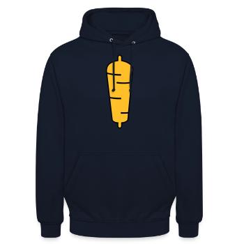 kebab - Unisex Hoodie - navy - Front - Alina (178cm) & Michal (187cm)