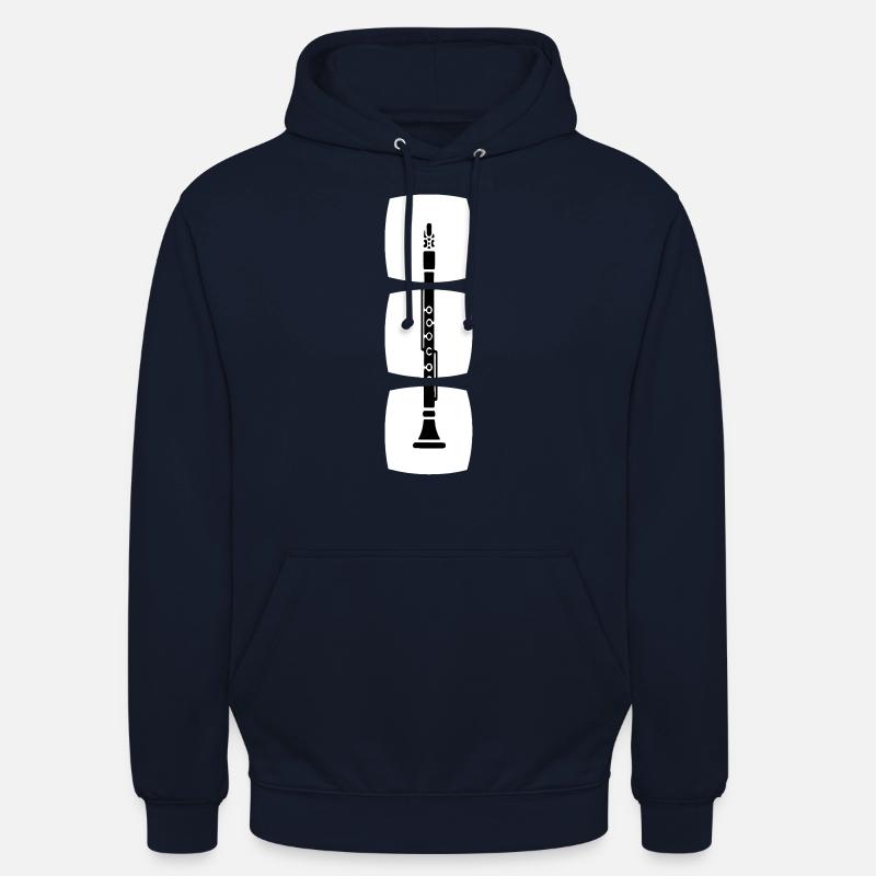 La clarinette dans la série des instruments à vent - Sweat-shirt à capuche unisexe - marine