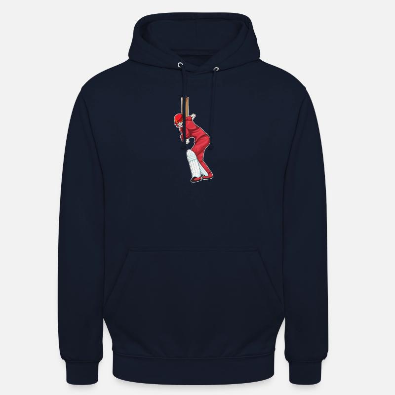 Skeleton Cricket Cricket Bats - Sweat-shirt à capuche unisexe - marine