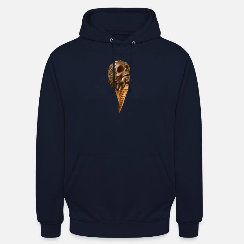 Softeis mit ätherischem Totenkopf - Unisex Hoodie - Navy
