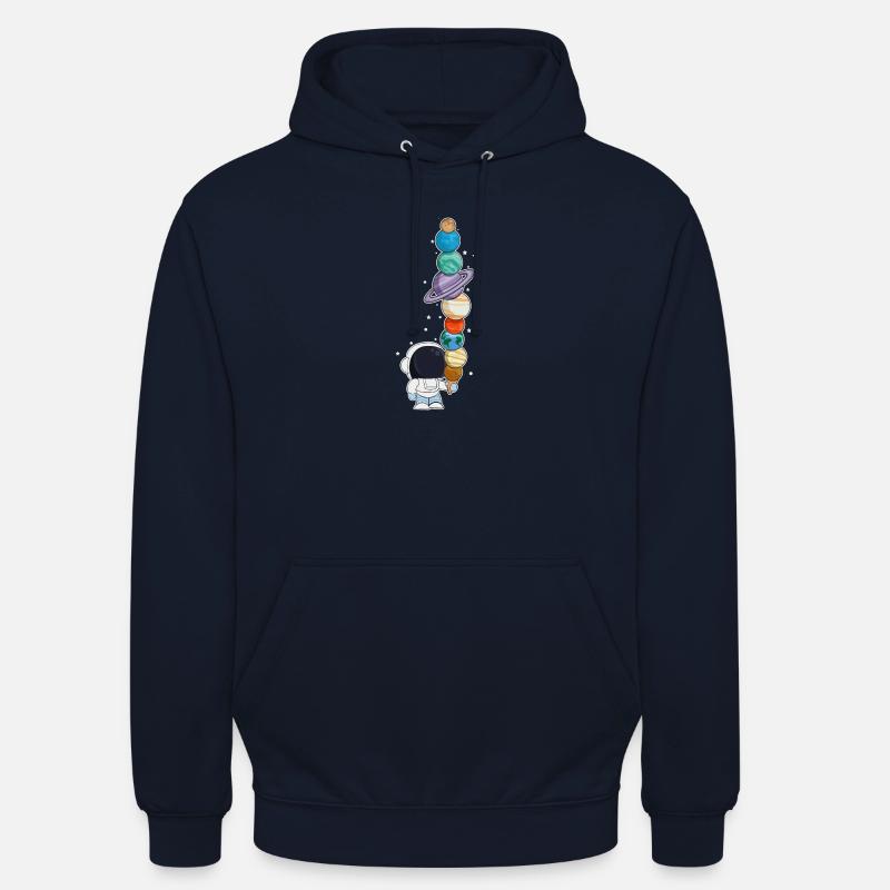 Astronaut mit Eis - Unisex Hoodie - Navy
