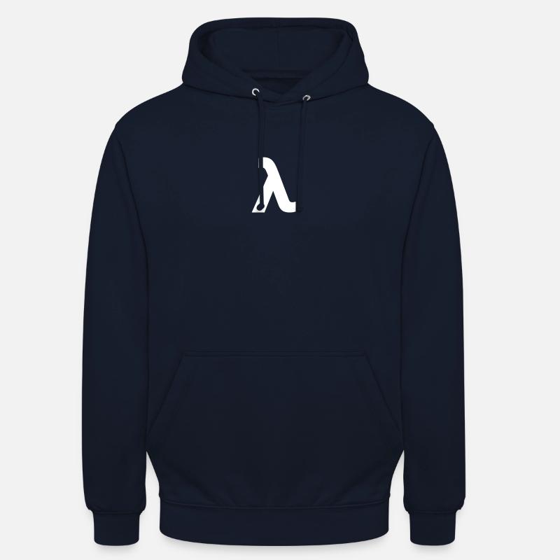 Lambda blanc - Sweat-shirt à capuche unisexe - marine