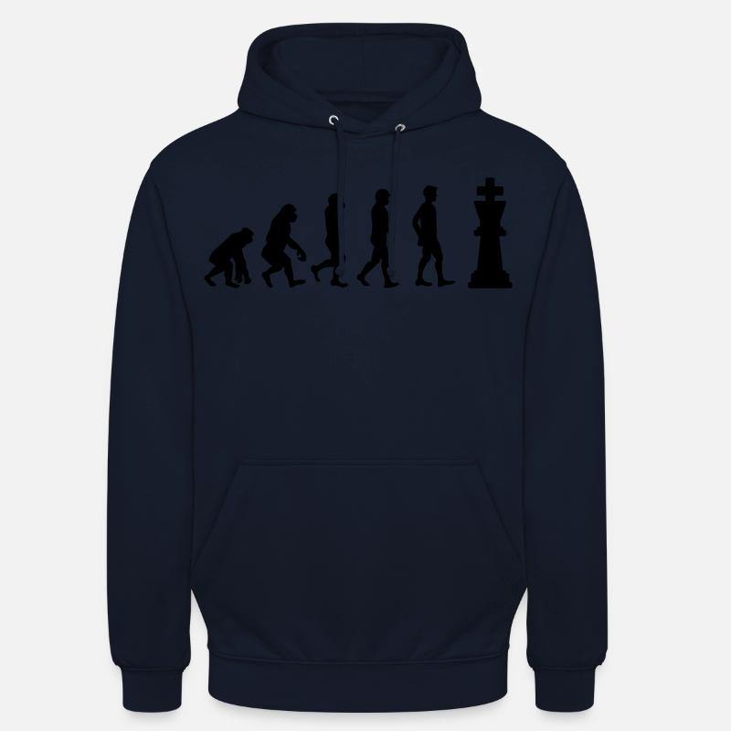 Evolution du jeu d’échecs - Sweat-shirt à capuche unisexe - marine