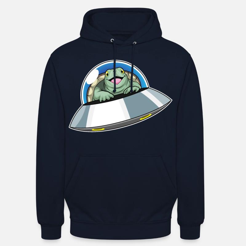 Turtle Spaceship Space - Sweat-shirt à capuche unisexe - marine