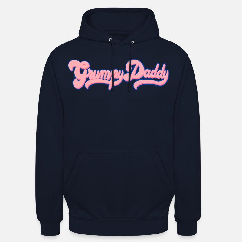 Script rétro de Grumpy Daddy - Couleur « Chewing-gum » Sweat-shirt à capuche unisexe