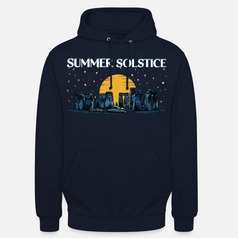 Litha Pagan Solstizio d'Estate Midsommar - Felpa con cappuccio unisex - blu scuro