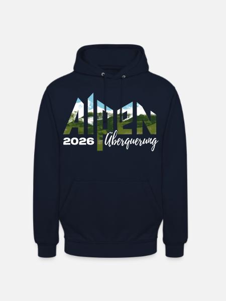 Alpen Überquerung 2026 - Wandern - Unisex Hoodie - Navy