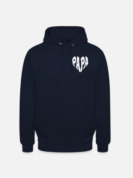 Papa – Kleines Herz (Sonderfarbe) - Unisex Hoodie - Navy