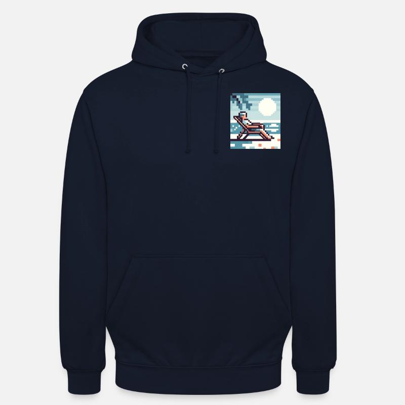 Pixel art, facile - Sweat-shirt à capuche unisexe - marine