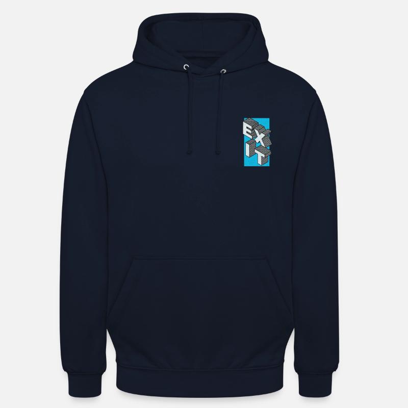 Exit - take the exit in blue - Unisex Hoodie - navy