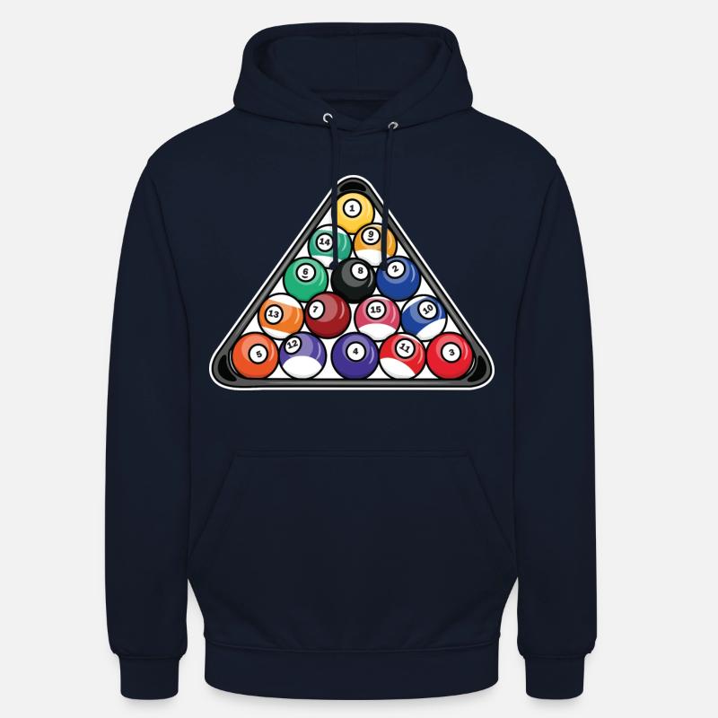 Triangle de billard - Sweat-shirt à capuche unisexe - marine