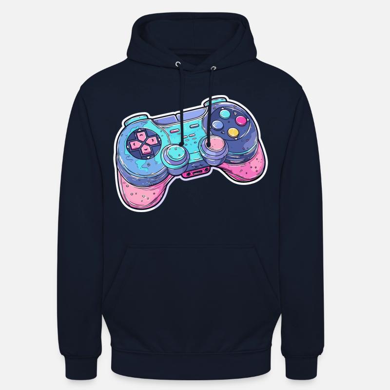 Graphismes de manette de jeu - Sweat-shirt à capuche unisexe - marine