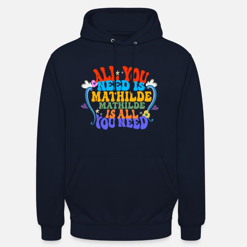 Mathilde - Sweat-shirt à capuche unisexe - marine