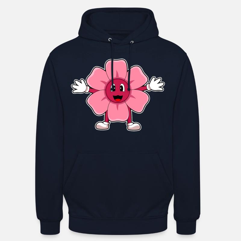 Fleur rose - Sweat-shirt à capuche unisexe - marine