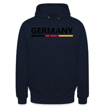 Germany - Unisex Hoodie - Navy - Vorne - Alina (178cm) & Michal (187cm)