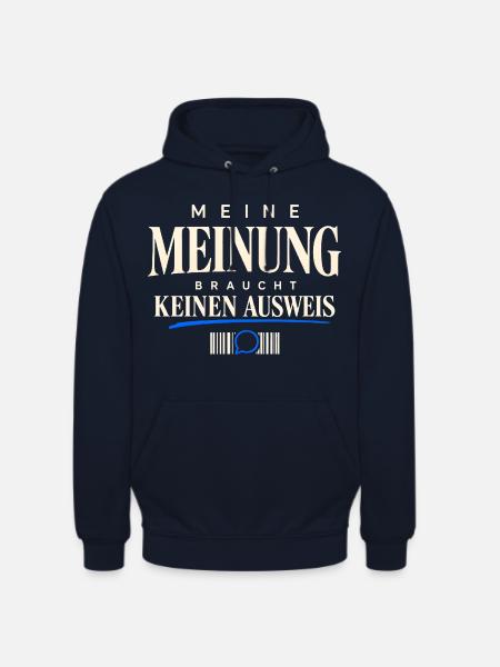 Meinungsfreiheit Demo Datenschutz Bürgerrechte - Unisex Hoodie - Navy