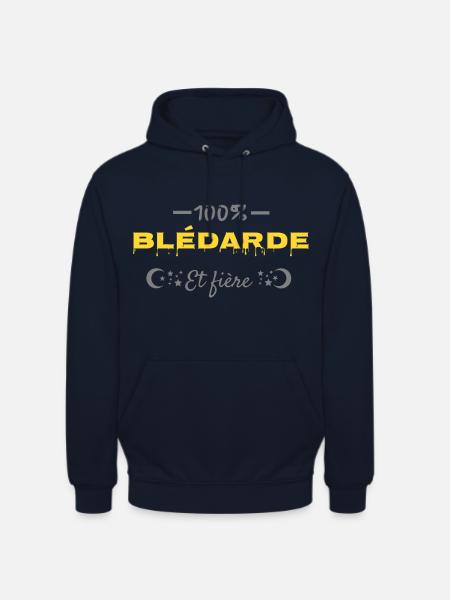 100% blédarde. - Sweat-shirt à capuche unisexe - marine