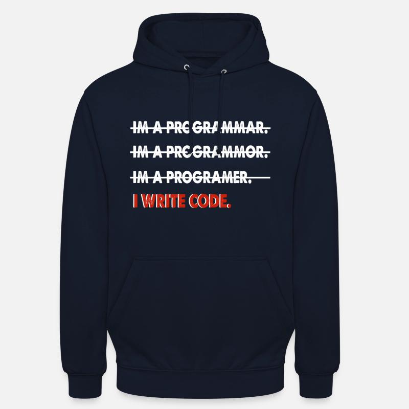 Cadeau drôle de codeur - Sweat-shirt à capuche unisexe - marine