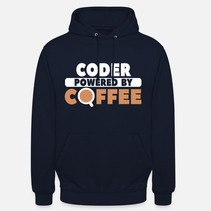 Café codeur - Sweat-shirt à capuche unisexe - marine