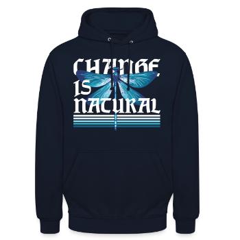 Libelle Libellen Change Is Natural - Unisex Hoodie - Navy - Vorne - Alina (178cm) & Michal (187cm)