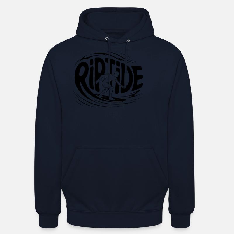 Riptide - Cool Surfer Logo - Unisex Hoodie - navy