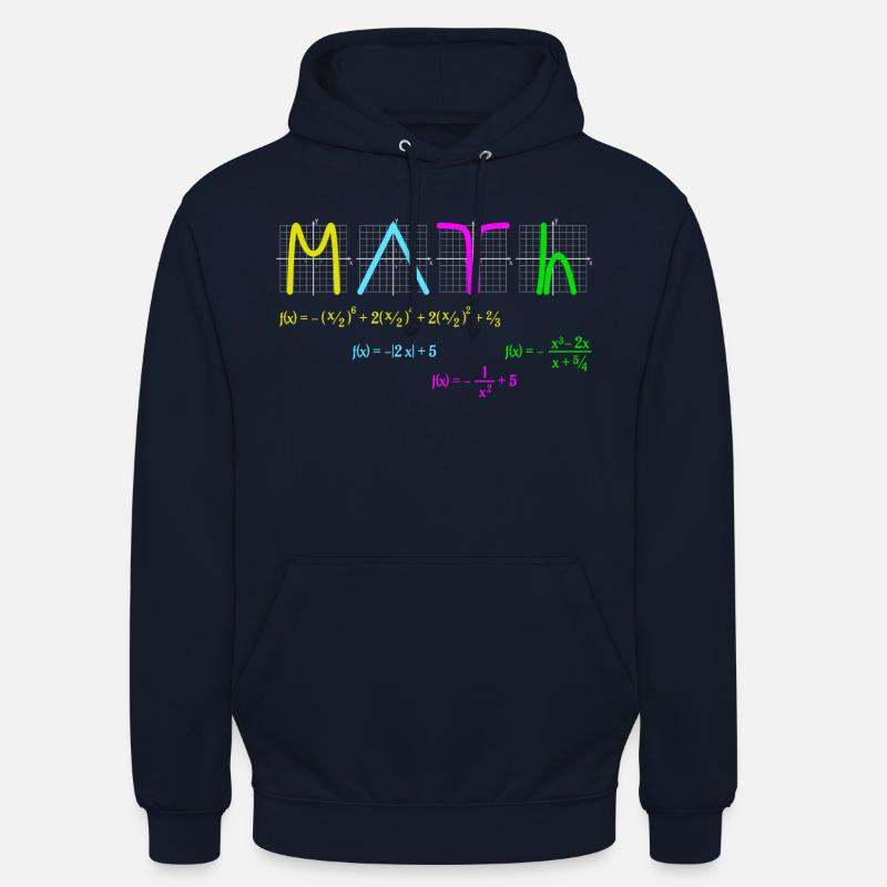 Math with Functions colored - Sweat-shirt à capuche unisexe - marine