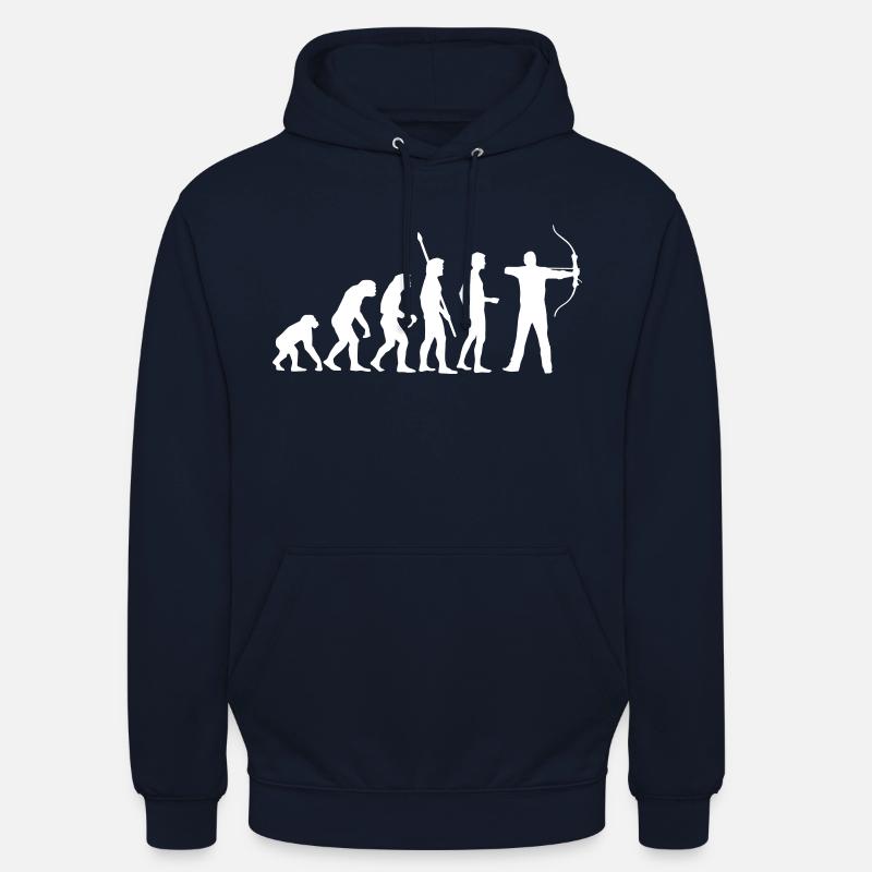 evolution_bogenschiessen - Sweat-shirt à capuche unisexe - marine
