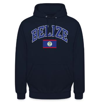 Belize - Unisex Hoodie - Navy - Vorne - Alina (178cm) & Michal (187cm)