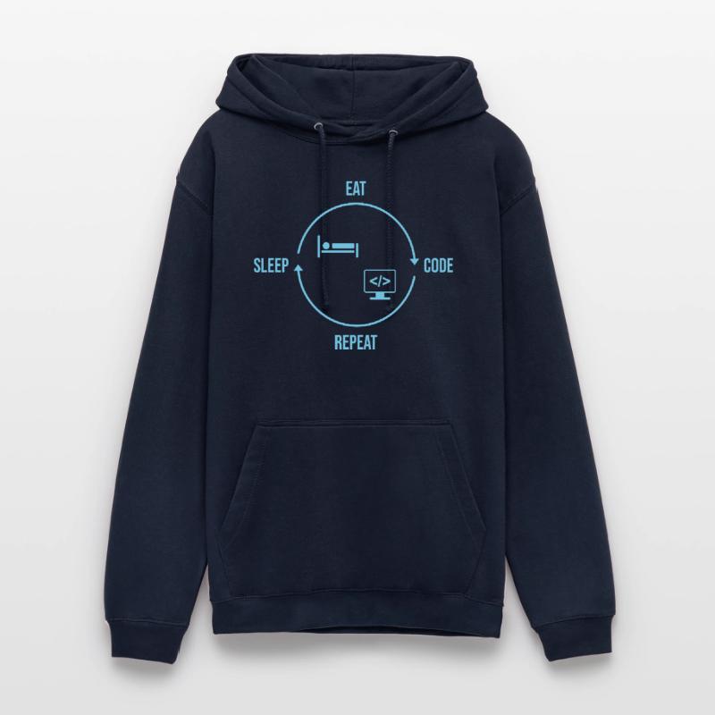 Eat Sleep Code Repeat - Programmer Cycle Unisex Hoodie