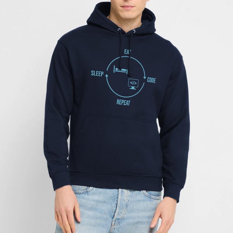 Eat Sleep Code Repeat - Programmer Cycle Unisex Hoodie
