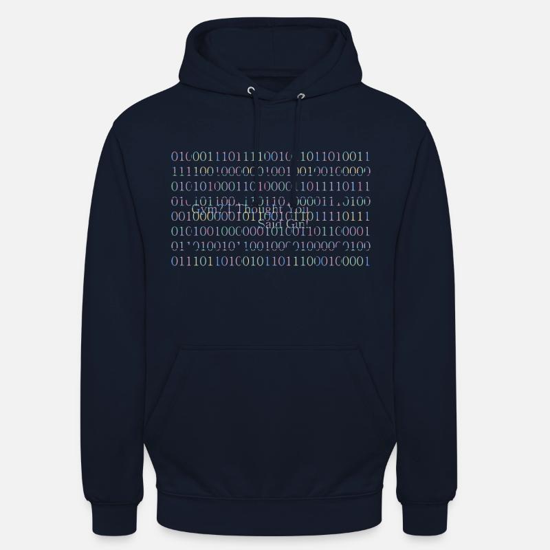 GIN Text Binary Binär - Unisex Hoodie - Navy