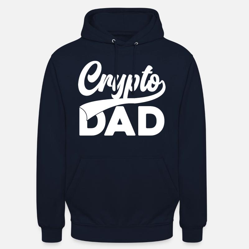 Crypto Dad Script Logo - Unisex Hoodie - Navy
