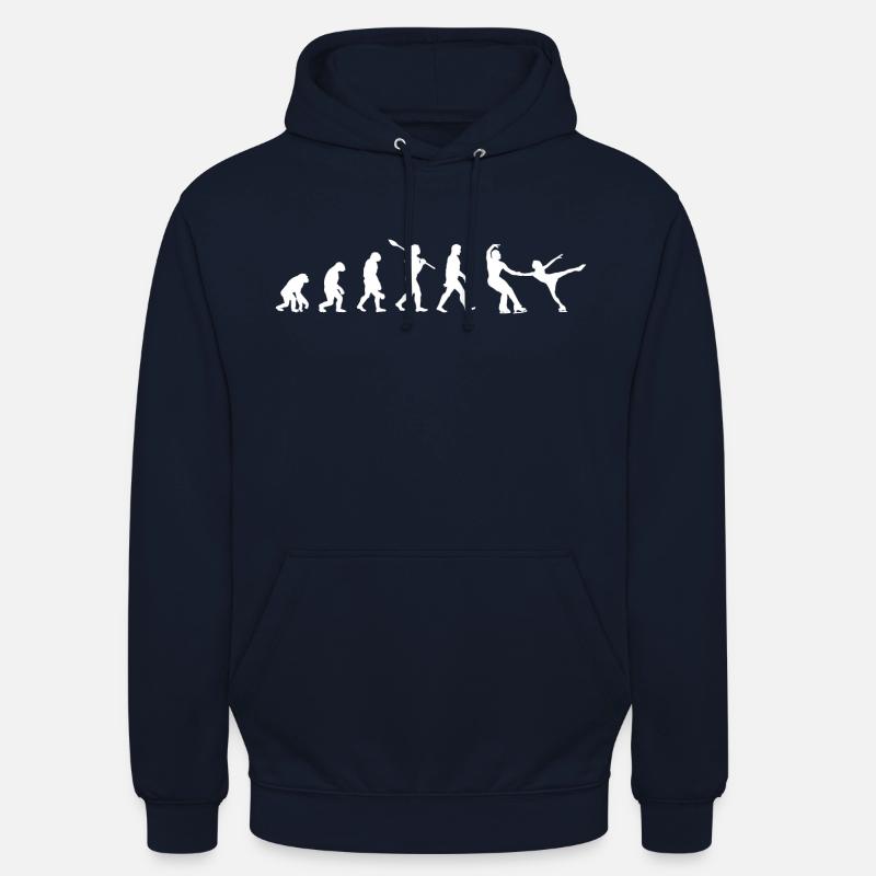 Eiskunstläufer - Evolution des Menschen / Darwin - Unisex Hoodie - Navy
