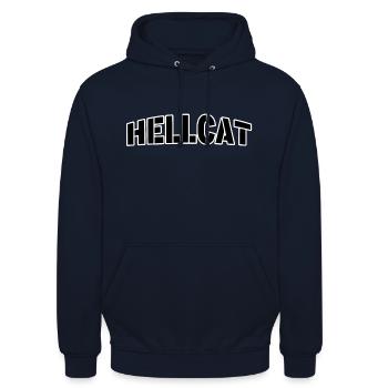 Hellcat - Unisex Hoodie - Navy - Vorne - Alina (178cm) & Michal (187cm)