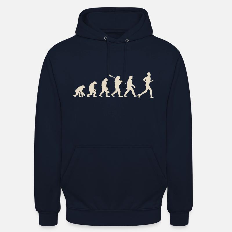 Evolution du marathon - Sweat-shirt à capuche unisexe - marine
